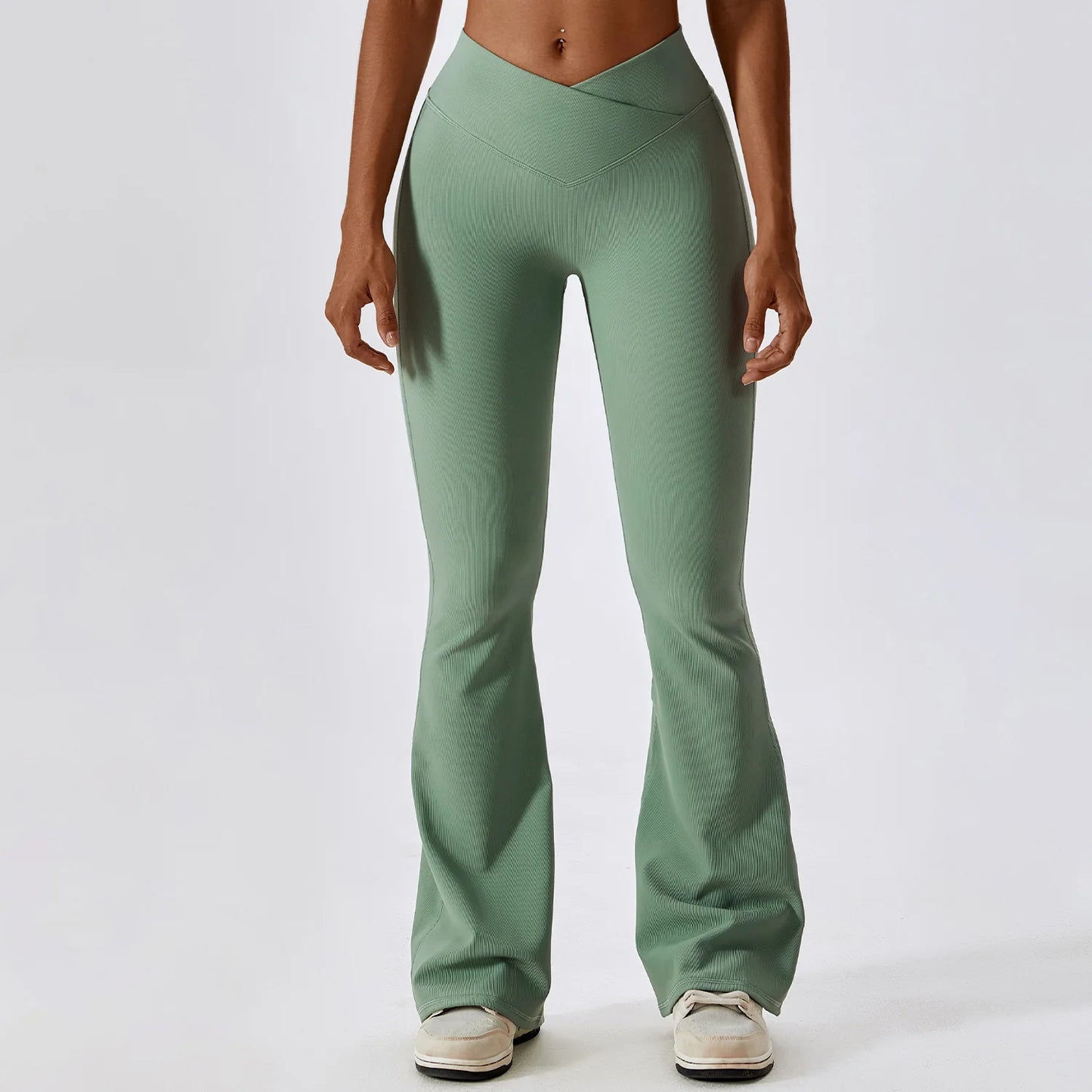 Flare Leggings Yoga Pants – High Waist, Wide Leg, Gym Workout, Fitness, Sports, Flared Design, Latin Dance Trousers