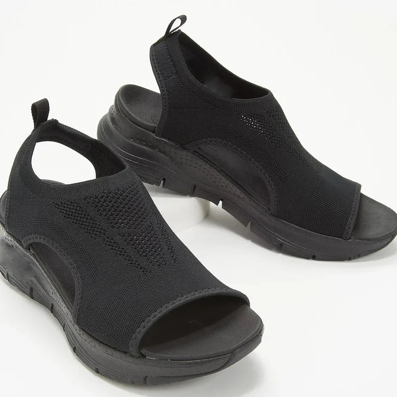 New Mesh Fish Platform Sandals - Women’s Open Toe Wedge Sandals, Light Casual Shoes, Zapatillas Mujer, Women’s Summer Shoes