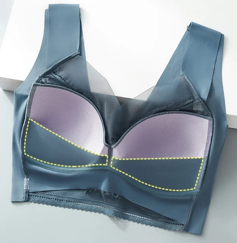 3PCS Women's Push Up Bralette – 5cm Lift, Plus Size Wireless Bras, Seamless Lace Tops, No Underwire, Sexy Comfort