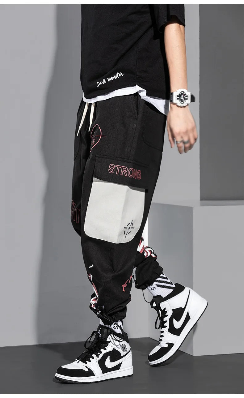 Oversized Sport Cargo Pants – Unisex Sweatpants, Korean Style, Y2K Vintage Workwear, Extra Large Size, Popular With Many Reviews