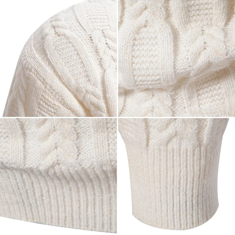 Mens Pullover Sweaters – Fashion Knit Sweater With A Lightweight Jumper Design, Autumn Mock Turtleneck, Perfect For Casual Streetwear