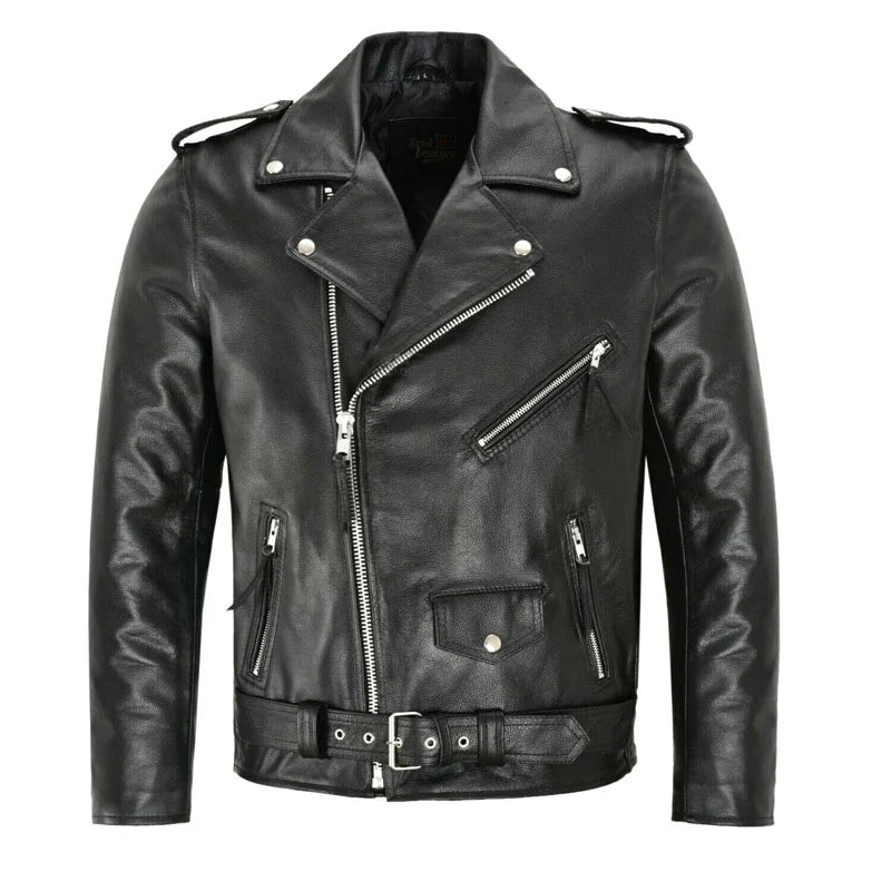 Men's PU Leather Jacket – Motorcycle Fashion, Slim Fit Leather Coat