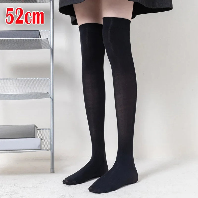 Solid Color Long Socks – Japan Style School Girls Thigh High Stockings, Lolita Kawaii Cute Knee High Socks
