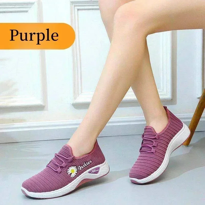 Fashionable Women's Sports Shoes – Thick, Breathable Mesh, Soft-Soled, Lightweight Casual, Trendy Coconut Shoes