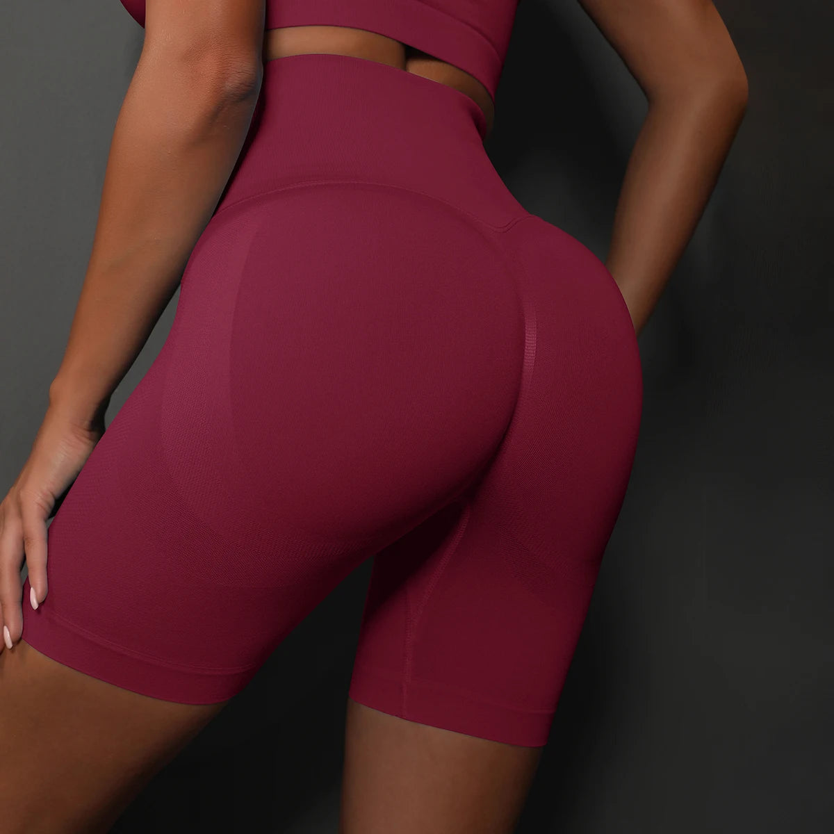 Women's Seamless Yoga Shorts – High Waist, Push-Up, Gym Workout, Fitness, Sports, Cycling Shorts