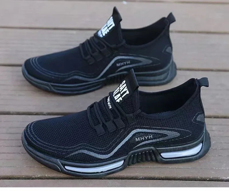 Men's Slip-On Fashion Sneakers – Sport Running, Breathable Gym Training, Walking Tennis Shoes, Non-Slip Workout Flats