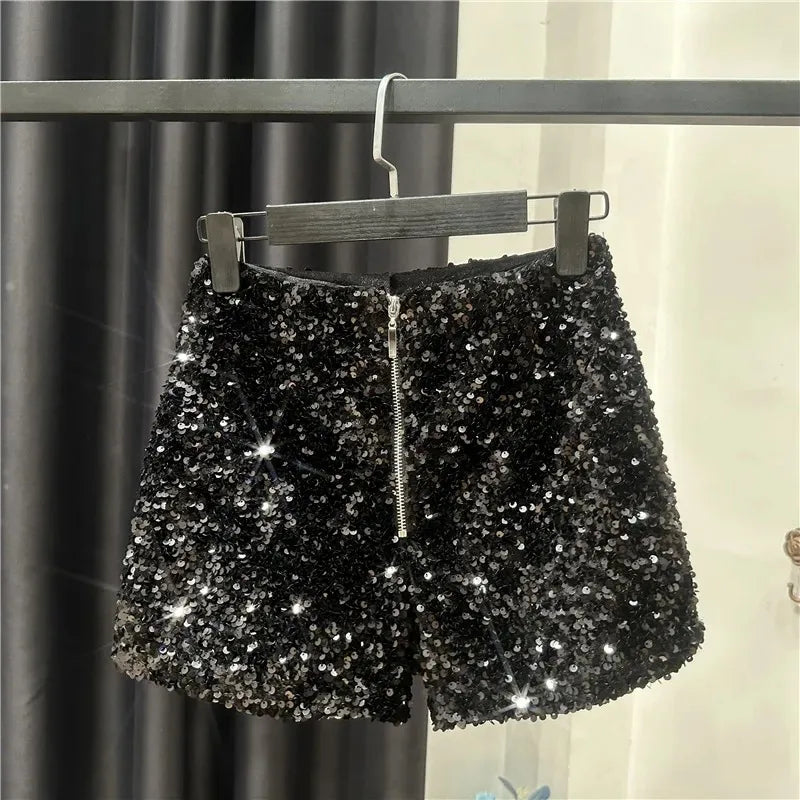 Velvet Shorts – Sequined, Shiny, Versatile, Clubwear, Hot Pants, High Street Fashion
