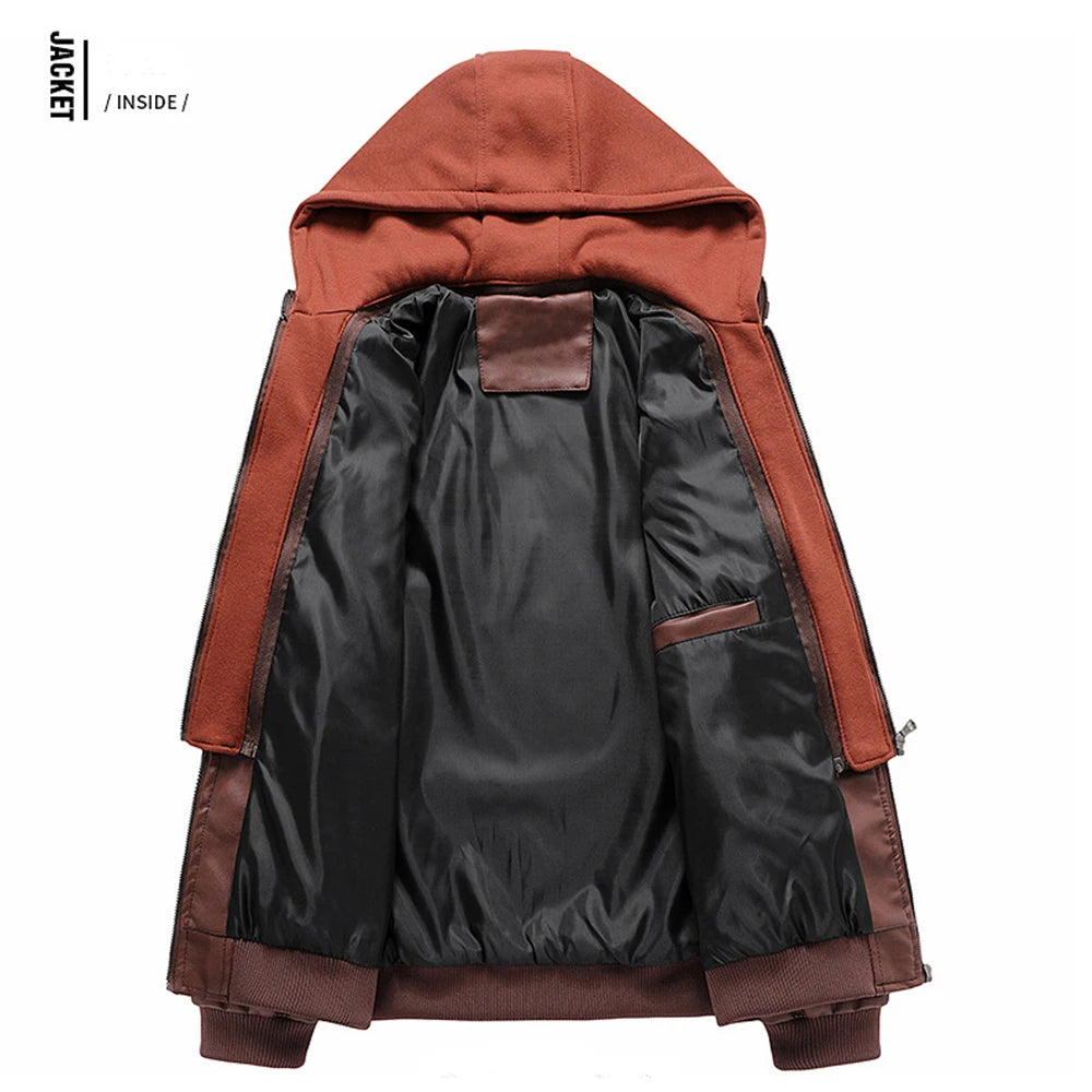 Men's Leather Jackets – Autumn Casual Motorcycle PU Jacket, Biker Leather Coats, Brand Clothing