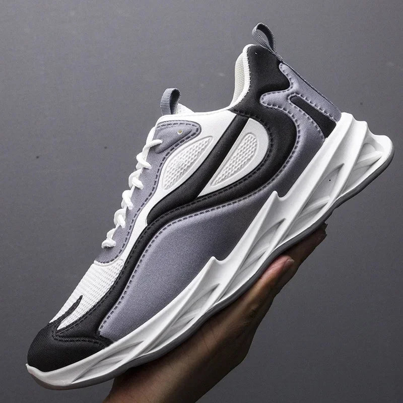 Trendy Men's Sports Shoes – Cushion Running Sneakers, Outdoor Leisure, Walking, Jogging Trainers, Soft Sole, Breathable Footwear