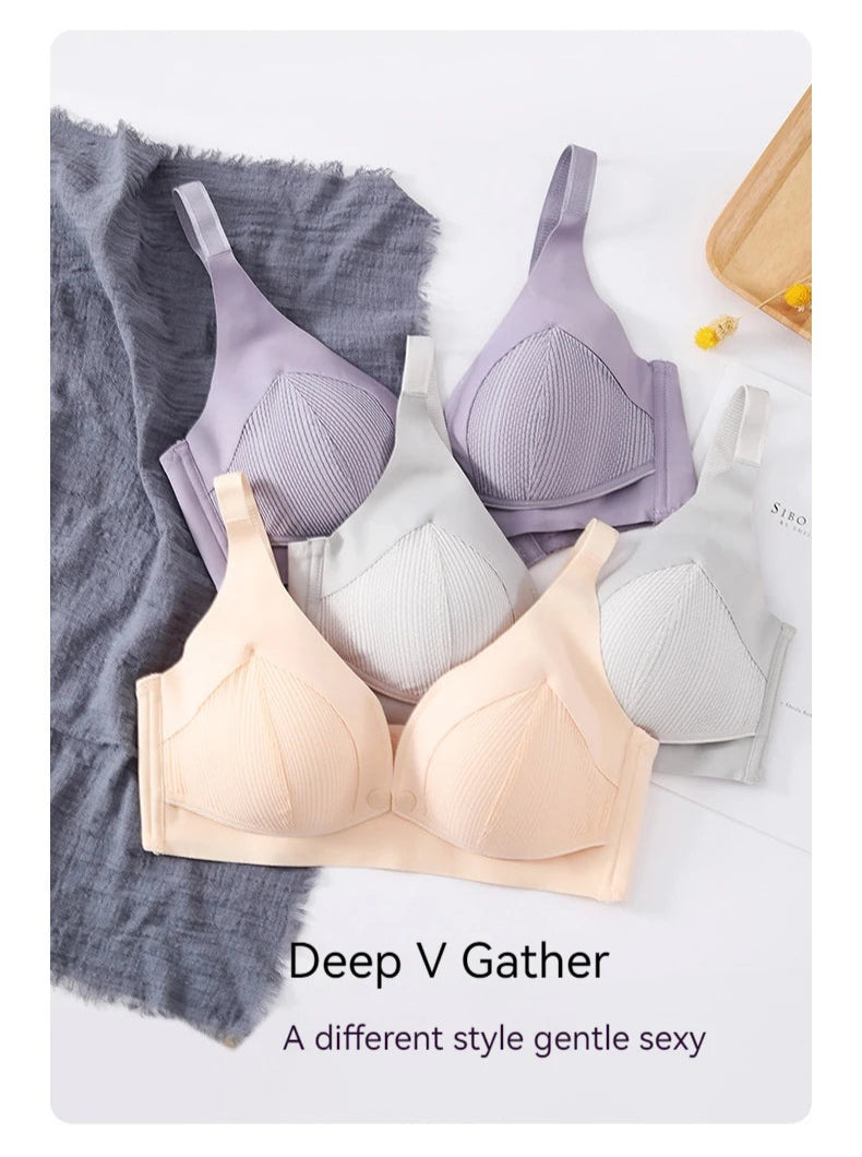 Ultra-Thin Breastfeeding Bra – Soft, Breathable, Anti-Sagging Maternity Underwear for Pregnant & Nursing Women