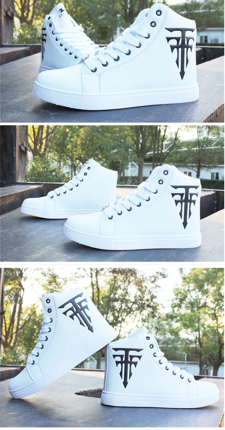 Sneakers for Men – Vulcanized High Top, Comfortable, Autumn Spring Fashion