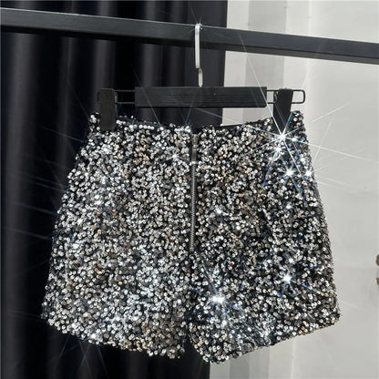 Velvet Shorts – Sequined, Shiny, Versatile, Clubwear, Hot Pants, High Street Fashion