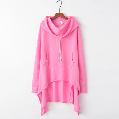 Fashion Trend Long Hoodie – European Style, Solid Color, Casual & Stylish