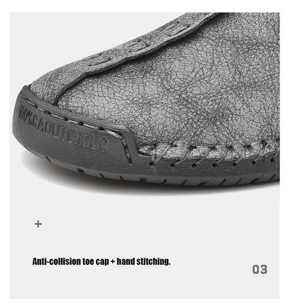 Handmade Leather Shoes – Casual Slip-On Loafers, Breathable Leather Shoes for Men, Flats, Hot Sale Moccasins, Tooling Shoes, Plus Size for Men
