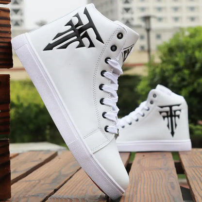 Sneakers for Men – Vulcanized High Top, Comfortable, Autumn Spring Fashion