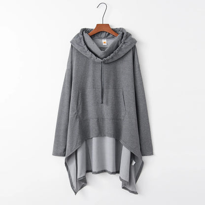 Fashion Trend Long Hoodie – European Style, Solid Color, Casual & Stylish