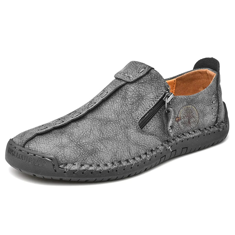 Handmade Leather Shoes – Casual Slip-On Loafers, Breathable Leather Shoes for Men, Flats, Hot Sale Moccasins, Tooling Shoes, Plus Size for Men