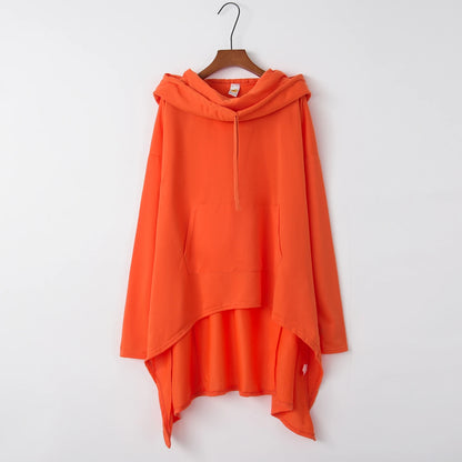 Fashion Trend Long Hoodie – European Style, Solid Color, Casual & Stylish
