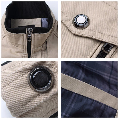Bomber Jacket Men – Fashion Casual Windbreaker, Solid Color Stand Collar, Slim Fit, Spring and Autumn Outwear for Men