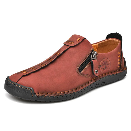 Handmade Leather Shoes – Casual Slip-On Loafers, Breathable Leather Shoes for Men, Flats, Hot Sale Moccasins, Tooling Shoes, Plus Size for Men