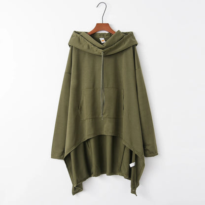 Fashion Trend Long Hoodie – European Style, Solid Color, Casual & Stylish