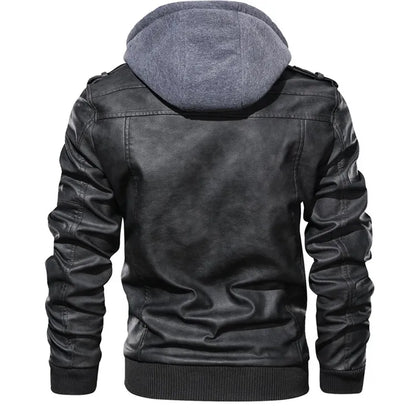 Men's Leather Jackets – Autumn Casual Motorcycle PU Jacket, Biker Leather Coats, Brand Clothing