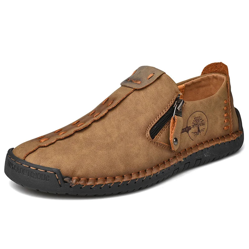 Handmade Leather Shoes – Casual Slip-On Loafers, Breathable Leather Shoes for Men, Flats, Hot Sale Moccasins, Tooling Shoes, Plus Size for Men