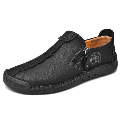 Handmade Leather Shoes – Casual Slip-On Loafers, Breathable Leather Shoes for Men, Flats, Hot Sale Moccasins, Tooling Shoes, Plus Size for Men