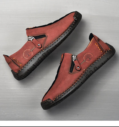 Handmade Leather Shoes – Casual Slip-On Loafers, Breathable Leather Shoes for Men, Flats, Hot Sale Moccasins, Tooling Shoes, Plus Size for Men
