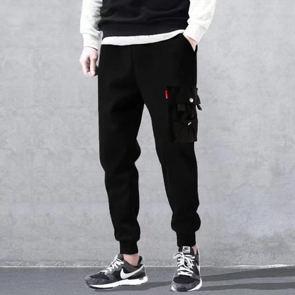 Classic Design Multi Flap Pockets Cargo Pants – Men's Loose Fit, Drawstring Harem, Oversized Jogger Pants for Men and Women