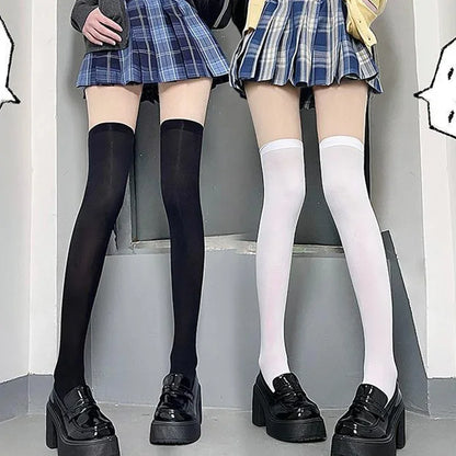 Sweet Over-Knee Long Socks – Women's Sexy Nylon Calf Socks, Thigh-High Stockings, JK Lolita Cosplay Tights