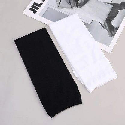 Woman Socks – Cute Black White Lolita Long Socks, Summer Thin Knee-High Socks, Fashion Cosplay Sexy Nylon Transparent Stockings
