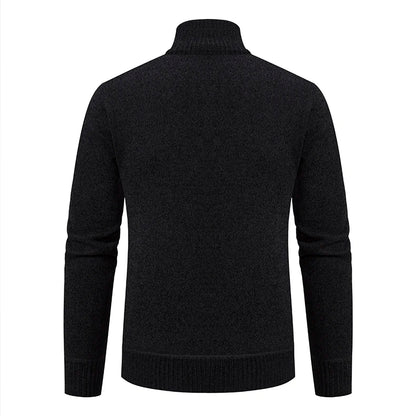 Knitwear Men's Stand-up Collar Thick Warm Cardigan Sweater – Loose Fit, Casual Winter Coat
