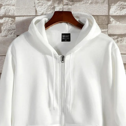 Zipper Hoodies for Men – Autumn Winter Long Sleeve Hooded Sweatshirt, Fashion Casual Loose Fit Sportswear Outfit