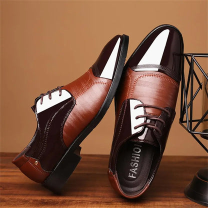 Dress Shoes – Business Oxfords Patent Leather Dress Shoes, Classic Loafers, Formal Derby Shoes for Men