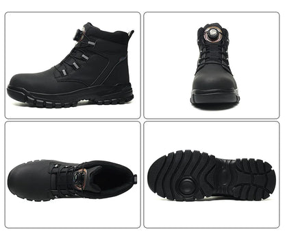 Waterproof Safety Boots Men - Indestructible Steel Toe Work Boots, Anti-smash, Stab-resistant Safety Shoes, Biker Botas Para Hombre