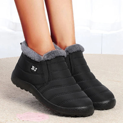 Sneakers – Soft Waterproof Fashion Winter Shoes for Women, Solid Color Comfortable Casual Non-Slip Outdoor Sneakers