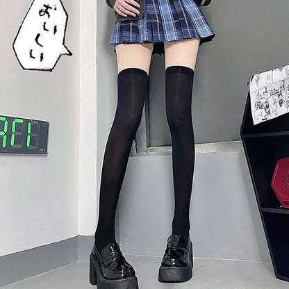 Sweet Over-Knee Long Socks – Women's Sexy Nylon Calf Socks, Thigh-High Stockings, JK Lolita Cosplay Tights