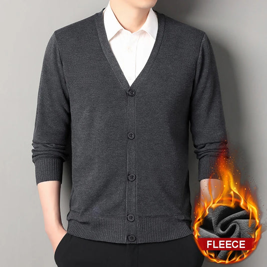 Men's Smart Casual Cardigan V-neck Sweater – Button Knit Cardigan, Perfect For Autumn And Winter, Stylish And Comfortable