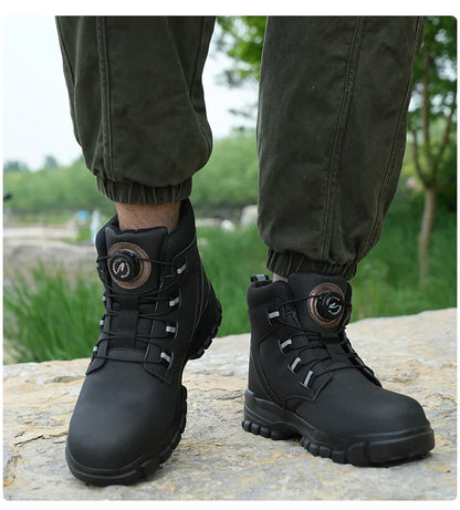 Waterproof Safety Boots Men - Indestructible Steel Toe Work Boots, Anti-smash, Stab-resistant Safety Shoes, Biker Botas Para Hombre