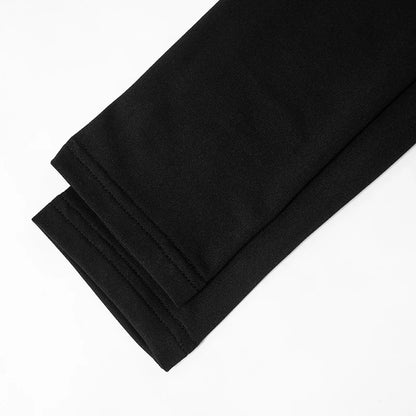 Zip Turtleneck Buckle Cutout Bodysuit – Long Sleeve, Sexy Club Romper, Black Techwear Jumpsuit for Women