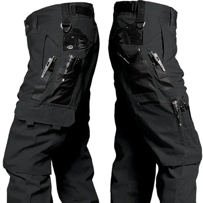 Tactical Work Pants Men – Outdoor Cargo Trousers, Multi-Pocket, Waterproof, Ideal for Autumn and Spring, Hiking and Workwear