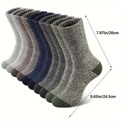 5 Pairs Wool Socks for Men – Super Thick, Thermal Hiking Socks, Ideal for Cold Weather