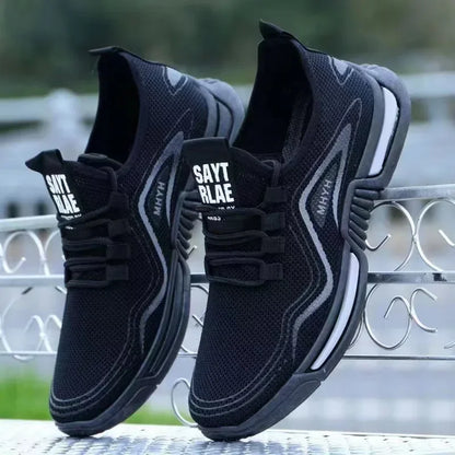 Men's Slip-On Fashion Sneakers – Sport Running, Breathable Gym Training, Walking Tennis Shoes, Non-Slip Workout Flats