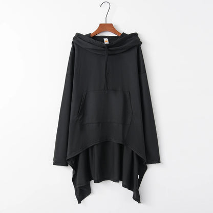 Fashion Trend Long Hoodie – European Style, Solid Color, Casual & Stylish