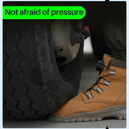 Waterproof Safety Boots Men - Indestructible Steel Toe Work Boots, Anti-smash, Stab-resistant Safety Shoes, Biker Botas Para Hombre