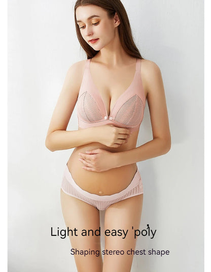 Ultra-Thin Breastfeeding Bra – Soft, Breathable, Anti-Sagging Maternity Underwear for Pregnant & Nursing Women