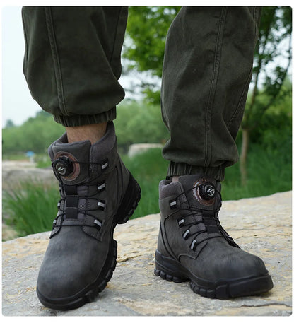 Waterproof Safety Boots Men - Indestructible Steel Toe Work Boots, Anti-smash, Stab-resistant Safety Shoes, Biker Botas Para Hombre