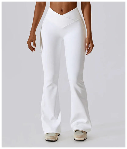 Flare Leggings Yoga Pants – High Waist, Wide Leg, Gym Workout, Fitness, Sports, Flared Design, Latin Dance Trousers