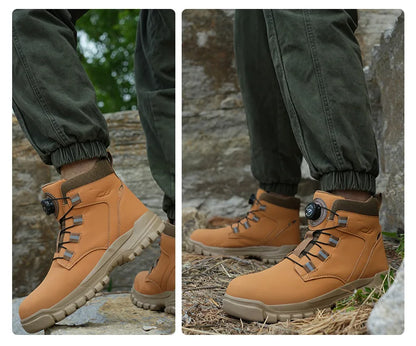 Waterproof Safety Boots Men - Indestructible Steel Toe Work Boots, Anti-smash, Stab-resistant Safety Shoes, Biker Botas Para Hombre